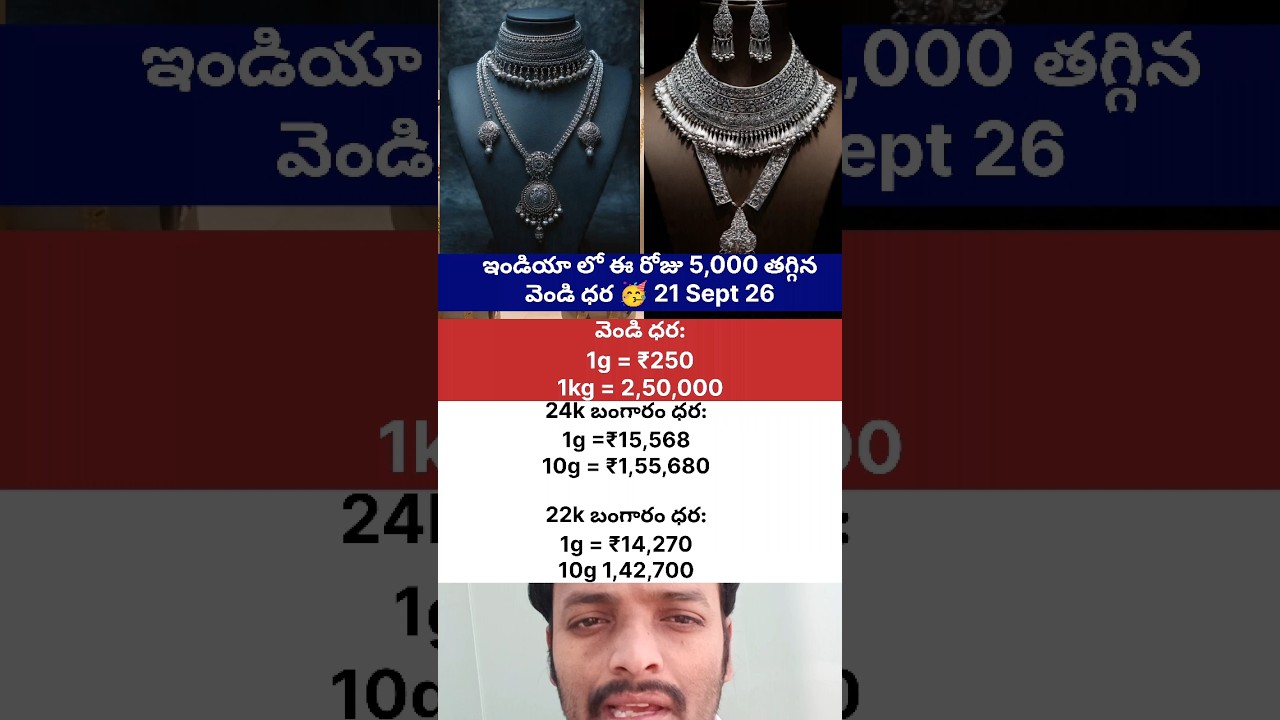 ₹5,000 తగ్గిన వెండి ధర 🥳 | today silver price downfall | today gold rate India #gold #silver