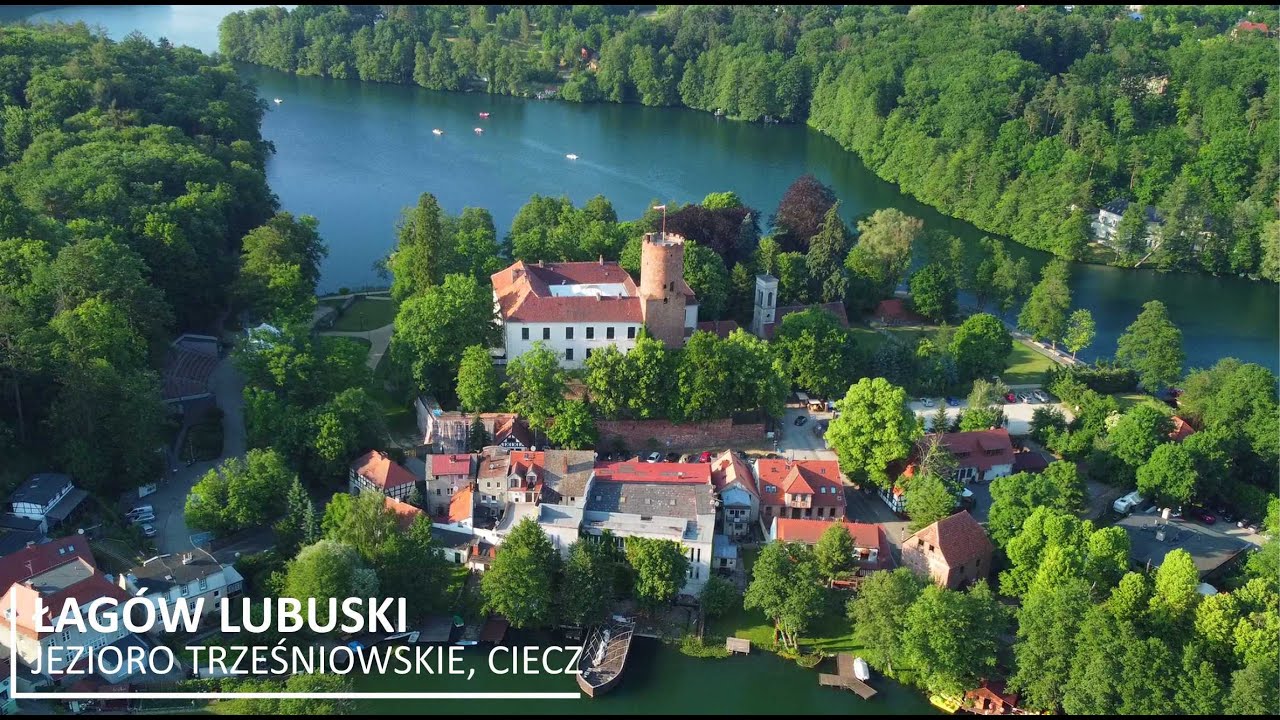 ŁAGÓW LUBUSKI - JEZIORO TRZEŚNIOWSKIE, CIECZ - PERŁA ZIEMI LUBUSKIEJ - DJI MINI 2