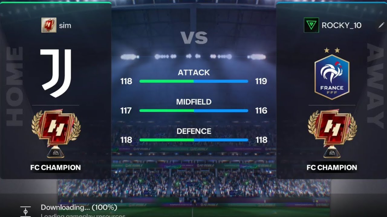 JUV VS FRA | FC MOBILE | OVR 119 | FC CHAMPIONS GAMEPLAY