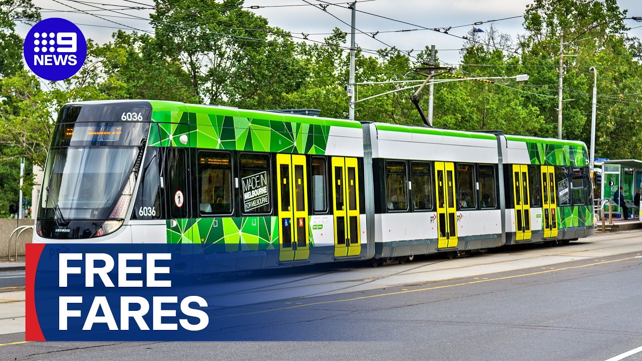 Victoria scraps public transport fares as fuel prices soar | 9 News Australia