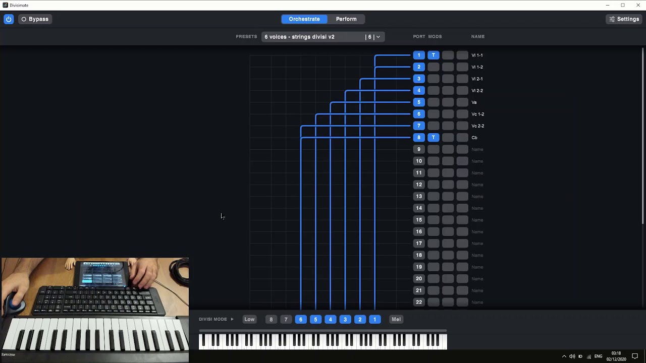 Live Composing Using Divisimate