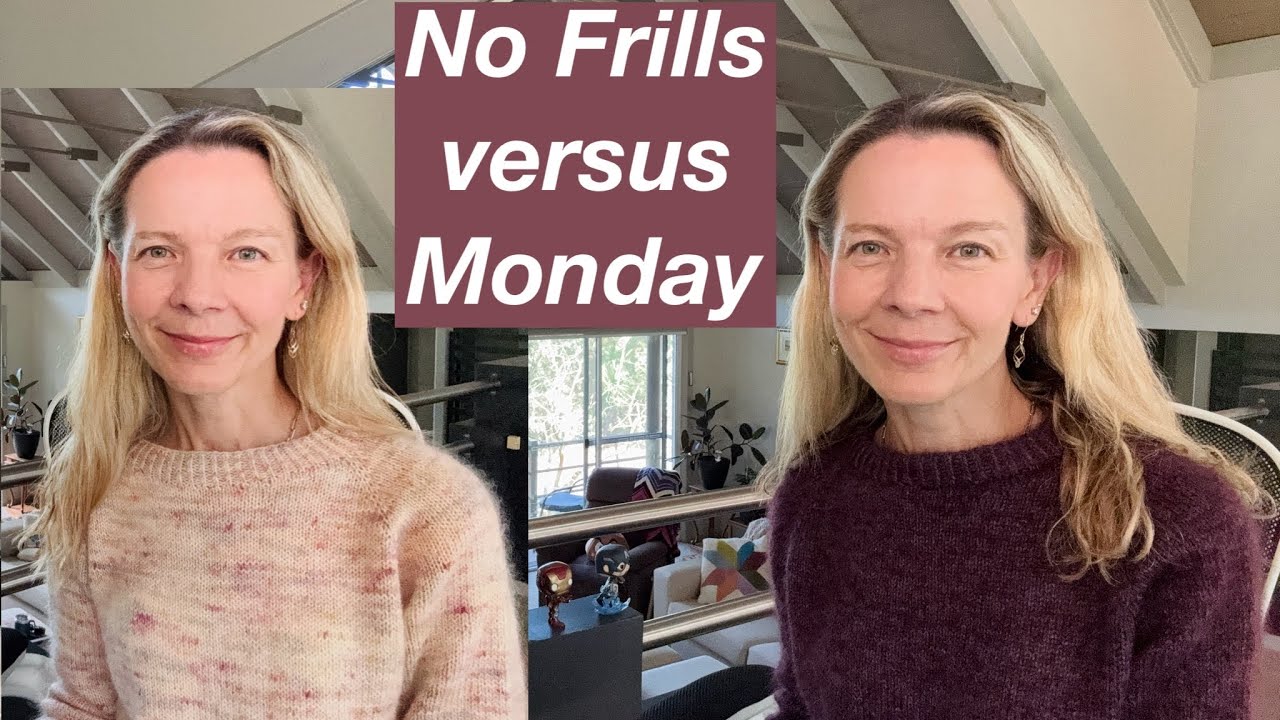 No Frills versus Monday - comparing these Petite Knit Sweaters - Mostly Knitting Podcast
