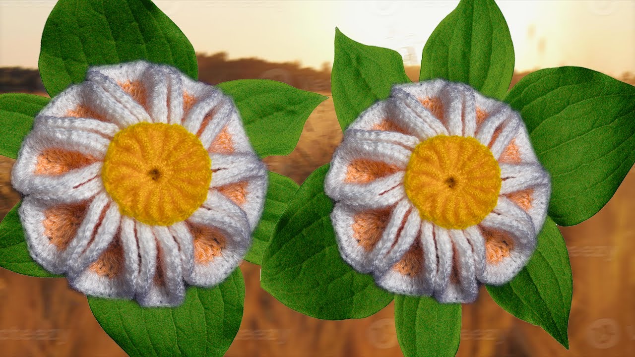 flor margarita tejido a crochet