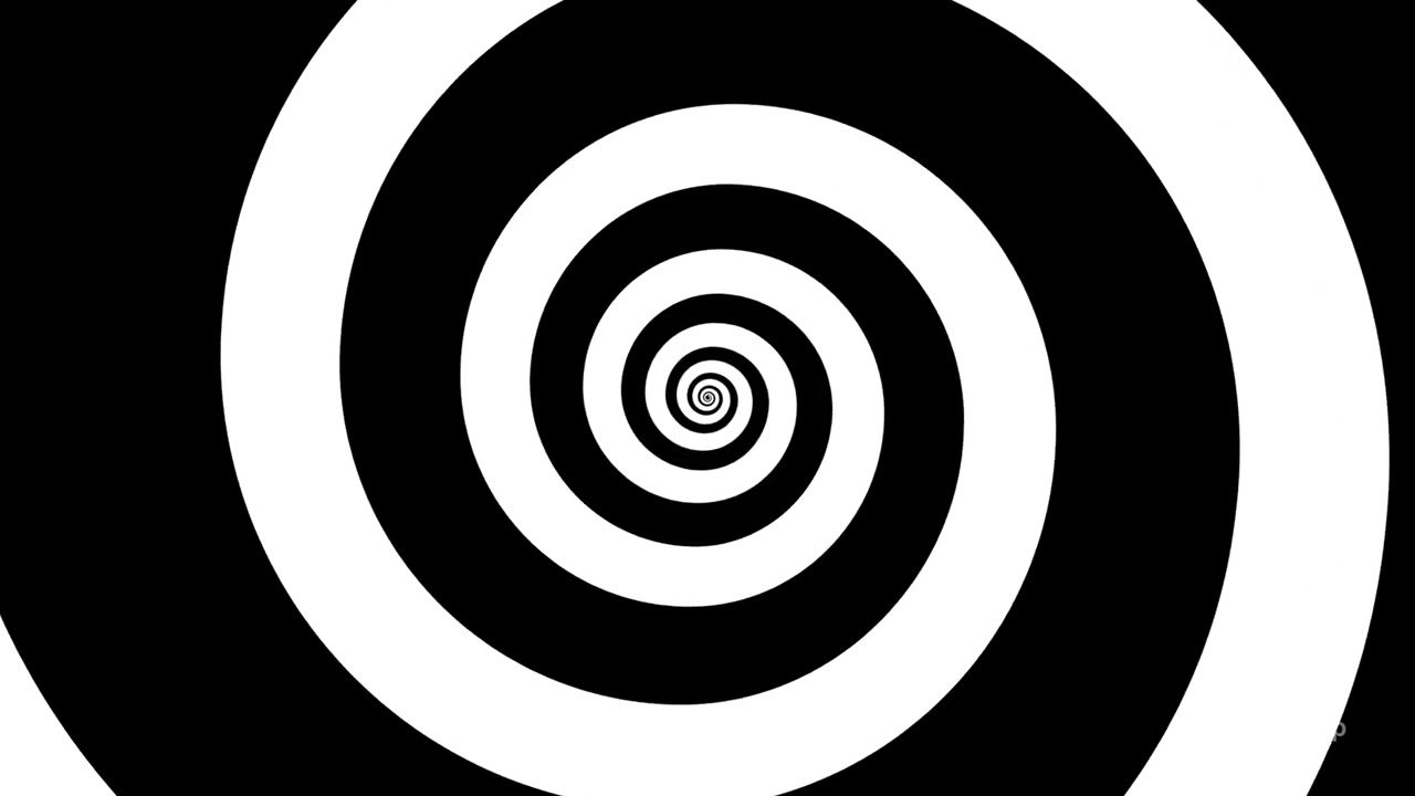 Hypnotizing Swirl Infinite Zoom Animation | 4K Black and White Illusion | 3 Hour Meditation 🌀⚫⚪