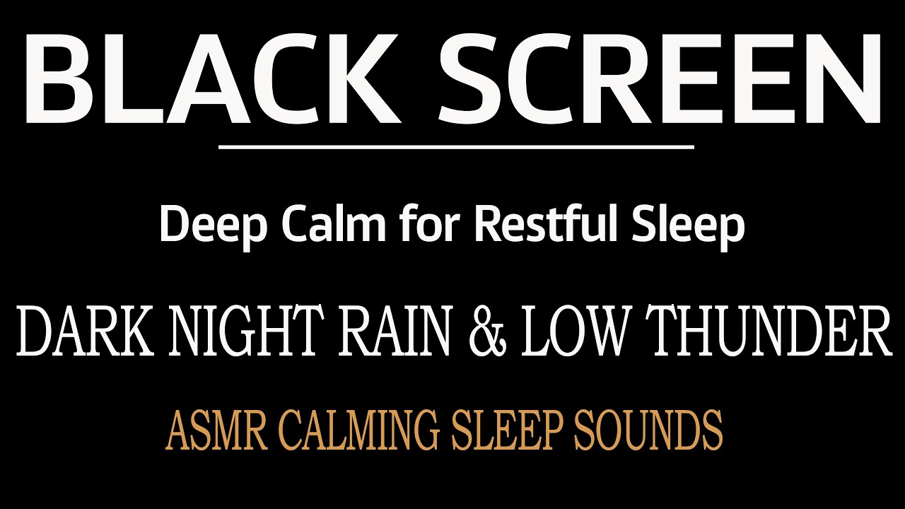 Black Screen | Gentle Continuous Rain to Calm the Mind and Sleep Deeply