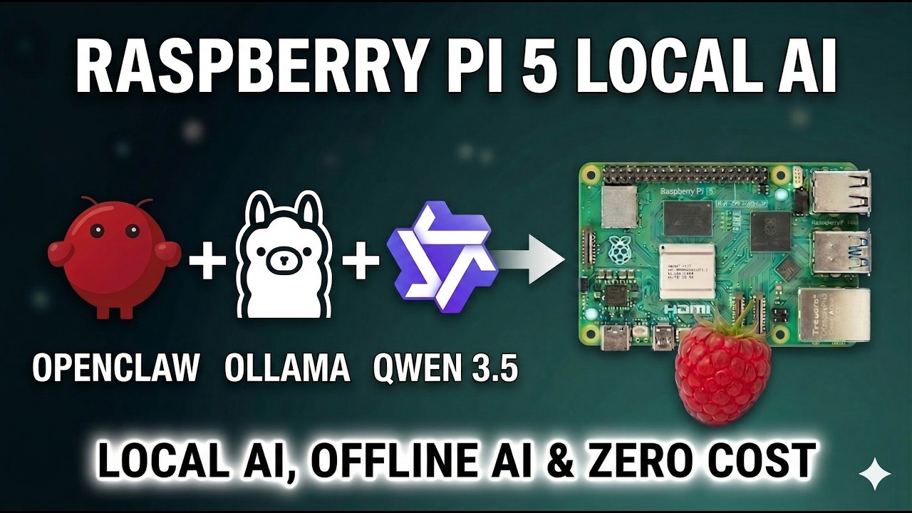 Установка OpenClaw + Ollama + Qwen 3.5 на Raspberry Pi 5 | Бесплатный локальный ИИ | Автономный ИИ