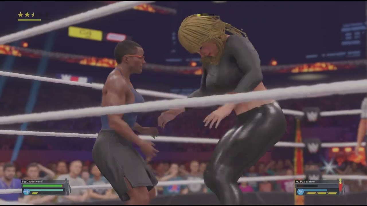 WWE 2K23: Low blow To AJ Fox Watson