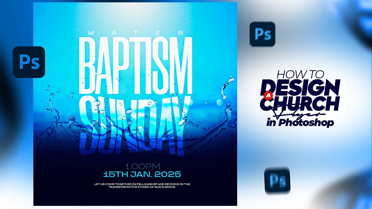 Design a Stunning Church Flyer in Photoshop 2025 (Step-by-Step for Beginners!)