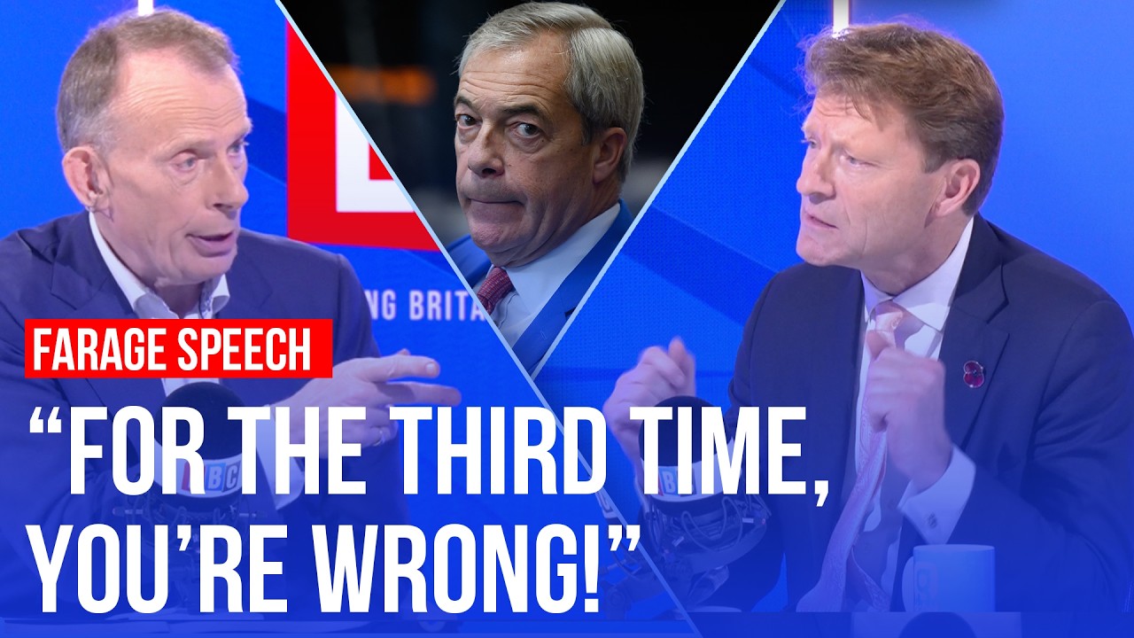 Andrew Marr grills Richard Tice after Farage speech | LBC