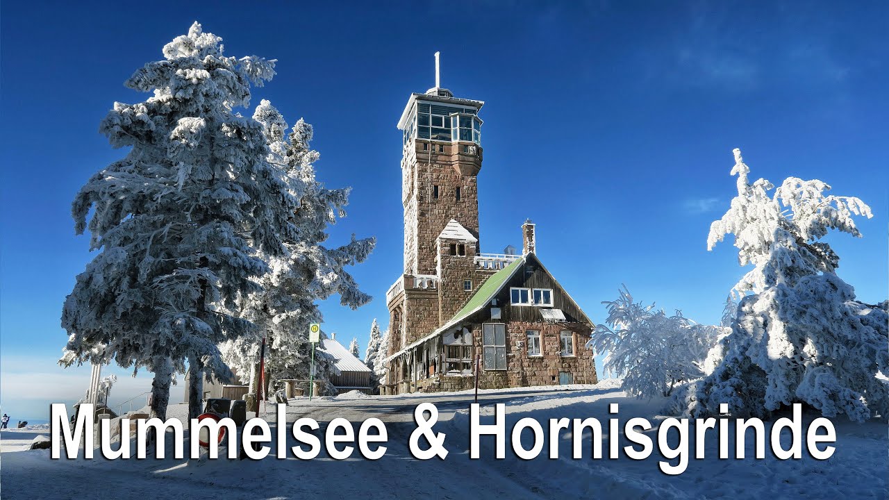 Mummelsee & Hornisgrinde im Nordschwarzwald im Winter bei Eis und Schnee