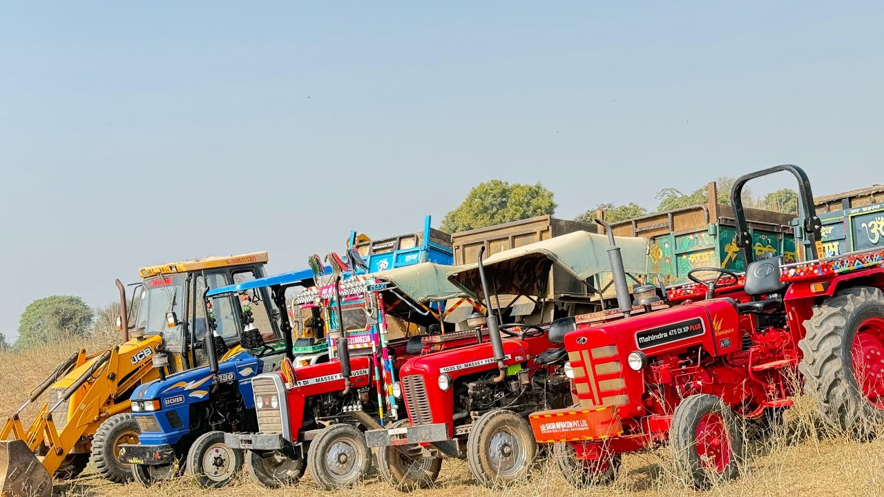 Jcb 3dx Loading Mud | Kubota Trolly Accident | Eicher 380 Accident Fired whiile Working | Swaraj