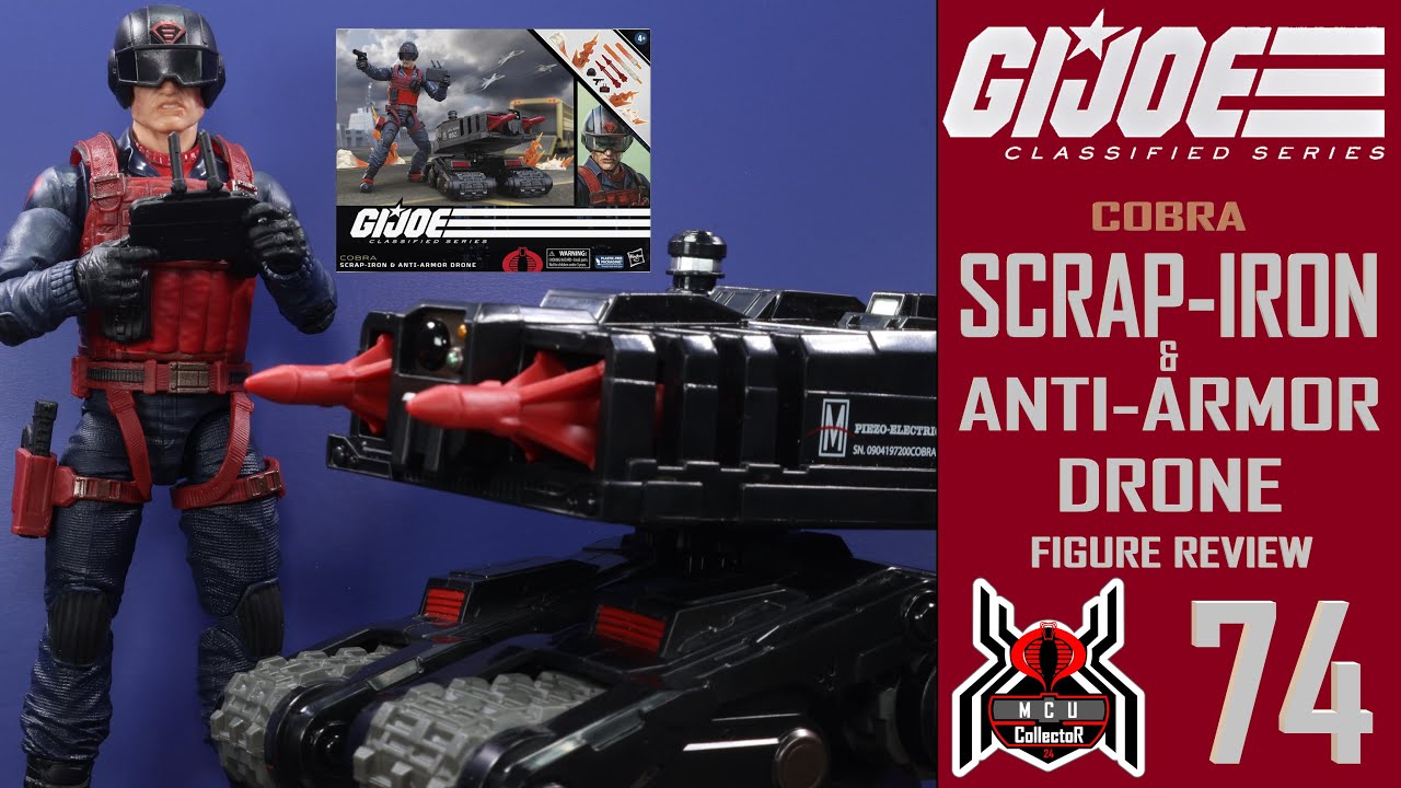 GI Joe Classified Series 74 SCRAP-IRON & ANTI-ARMOR DRONE Cobra Enemy Figure Review