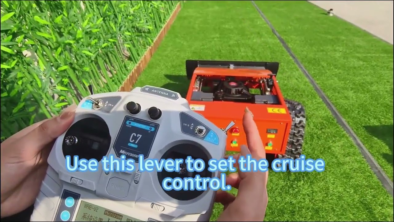 Operation Guidance Video-Brushless Remote Control Crawler Weed Mower (VTC550-90 With Snow Plough)