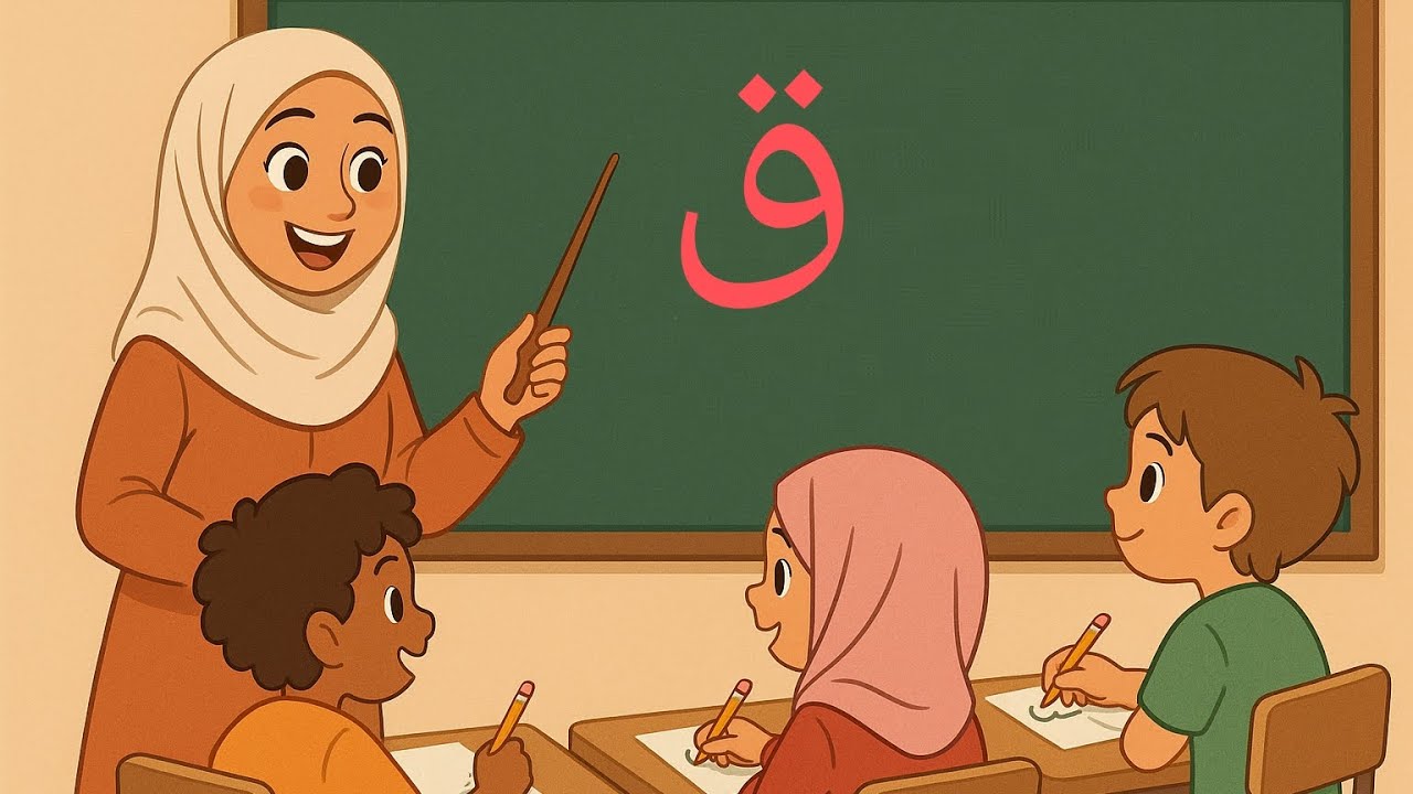 شرح حرف القاف بطريقة سهلة 🧡 #ميس.آية
