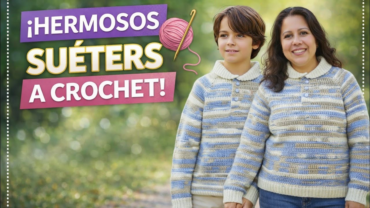 Crochet Suéter Unisex 😍 Súper Fácil | TODAS las Tallas 🧶 parte 2