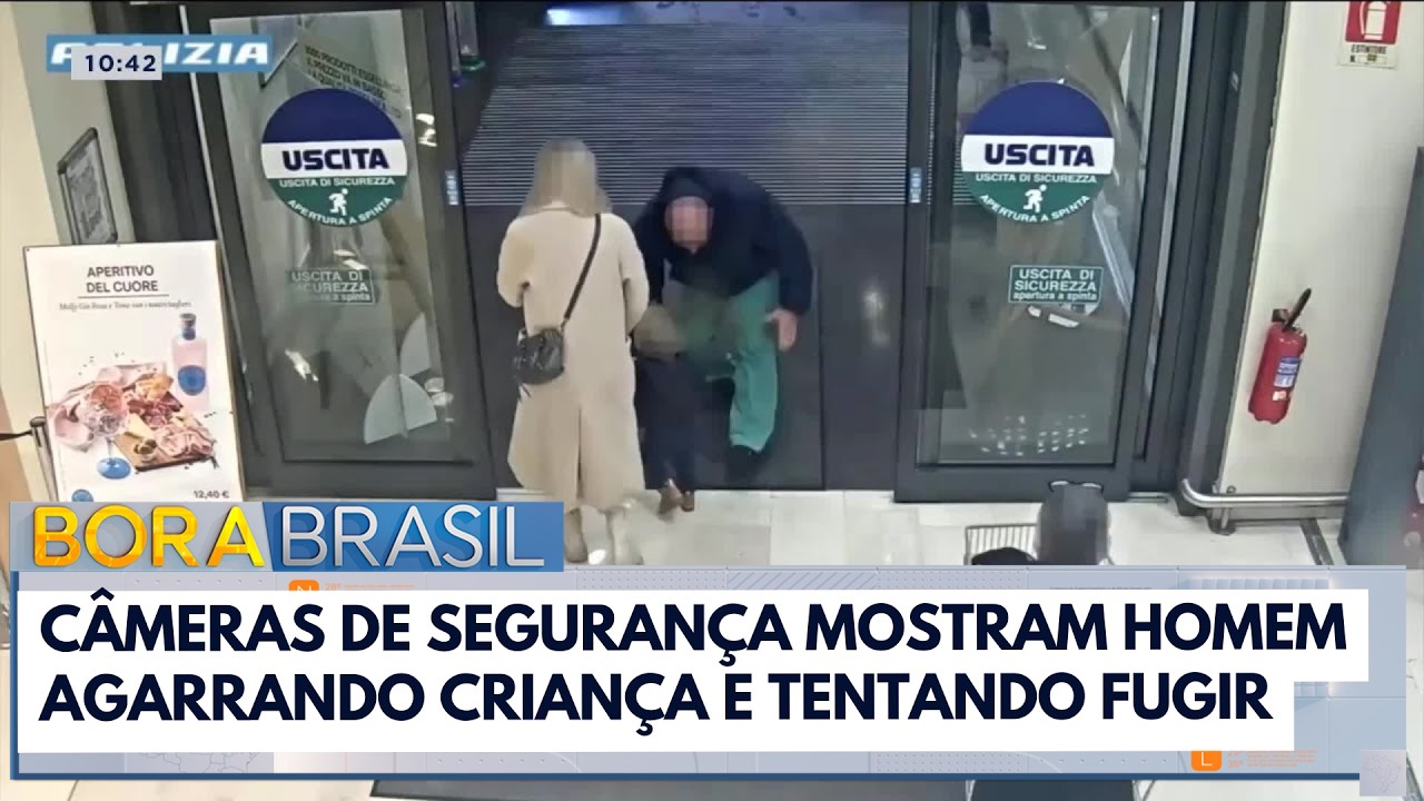 Homem tenta sequestrar crian&ccedil;a em supermercado | Bora Brasil