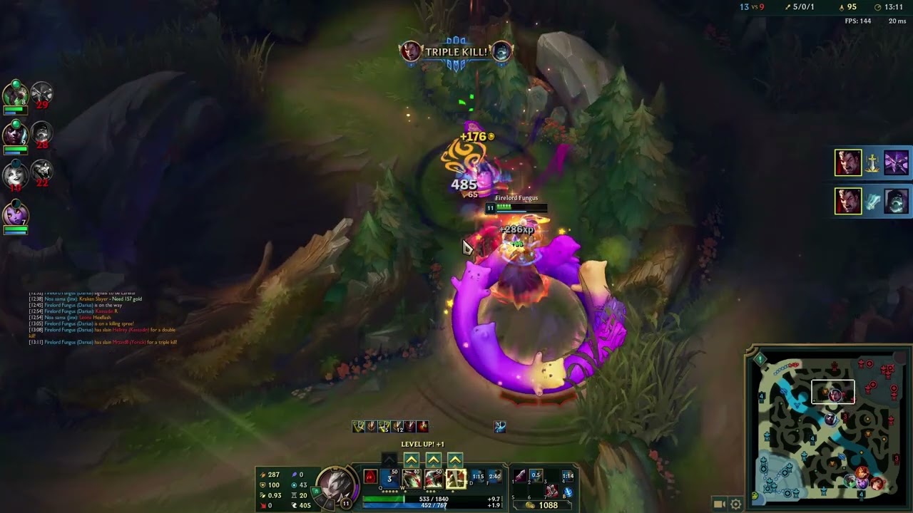 1 v 3 Darius triple!