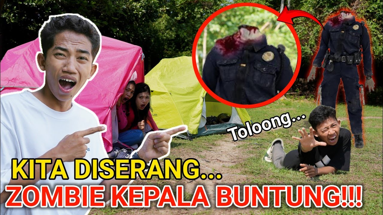 Penampakan ZOMBIE KEP4LA BUNTUNG  SAAT KITA KEMPING DIHUTAN?? Saputra Ditangkap😭 | Mikael TubeHD