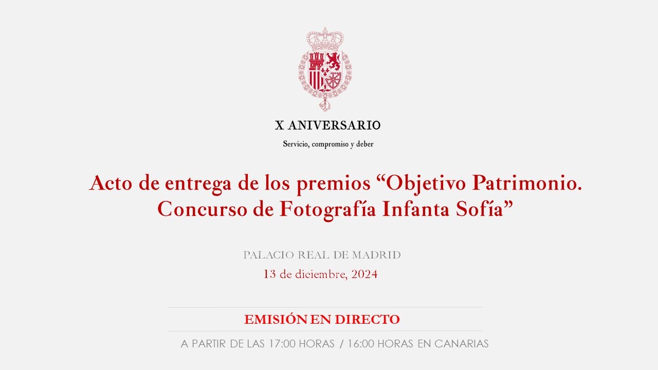 Entrega de los premios “Objetivo Patrimonio. Concurso de Fotografía Infanta Sofía”