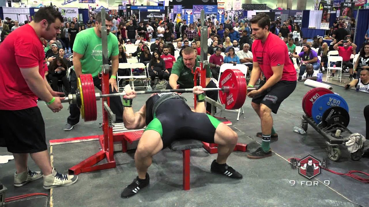 James Strickland 590 lb RAW Bench Press