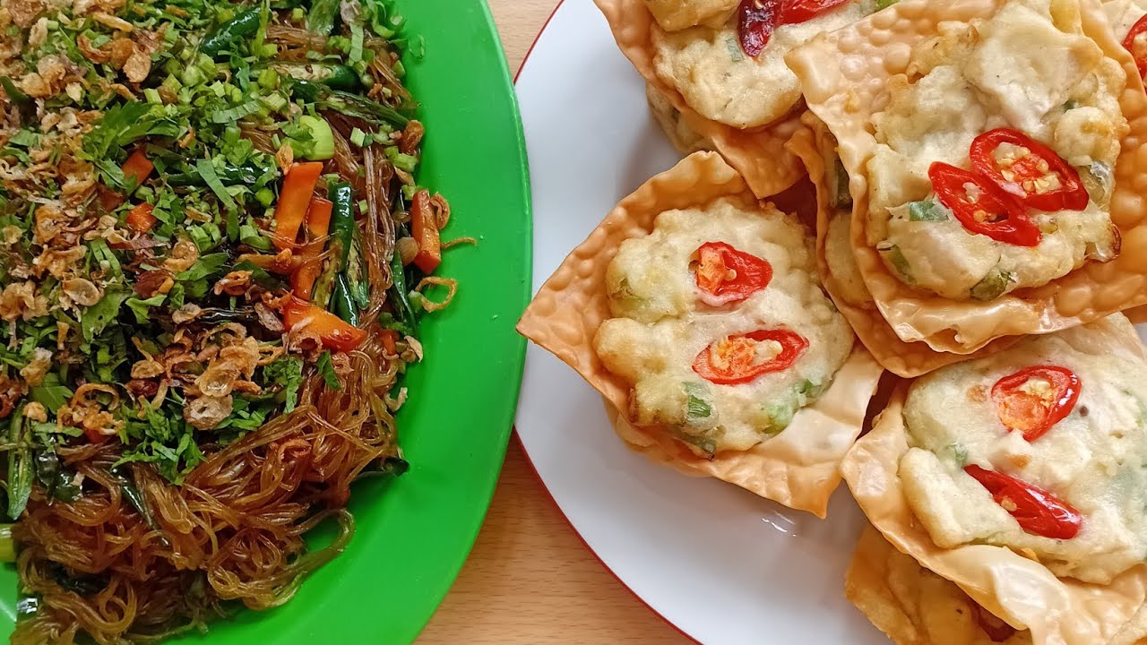 Tip Goreng Bakwan Tahu Paling Rapi  +Tumis Soun Cabe Hijau Saos Tiram Dua Menu Mudah Dan Enak