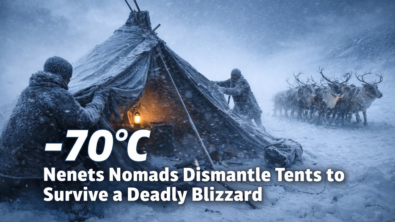 Old Tents in -70°C Blizzard – The Harsh Truth of Nomadic Life