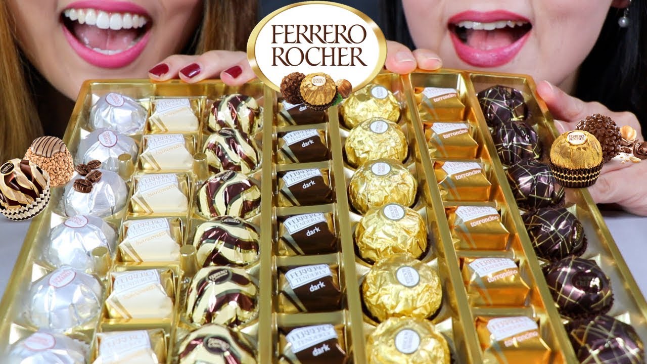 ASMR FERRERO ROCHER CHOCOLATE GOLDEN GALLERY 페레로로쉐 초콜릿 리얼사운드 먹방 チョコレートcoklat चॉकलेट | Kim&Liz ASMR