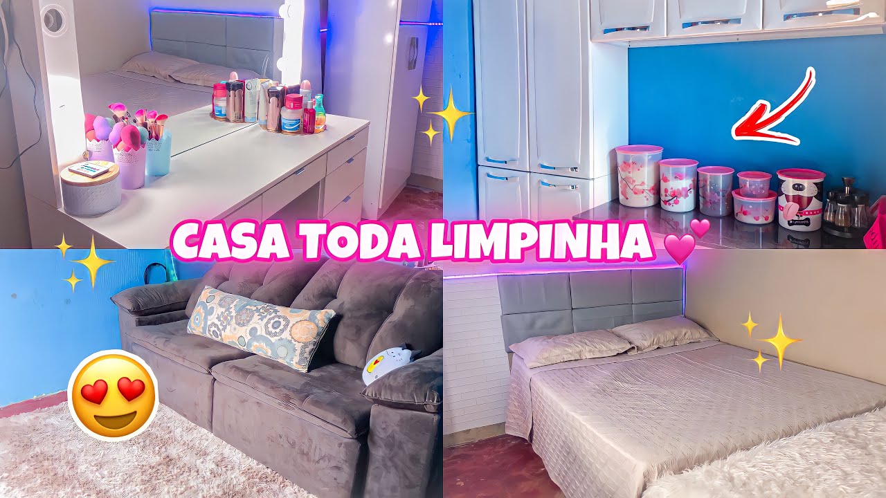 DIA DE FAXINA NA KITNET | LIMPEZA + ORGANIZAÇÃO + MUDEI OS MÓVEIS DE LUGAR! 🥰