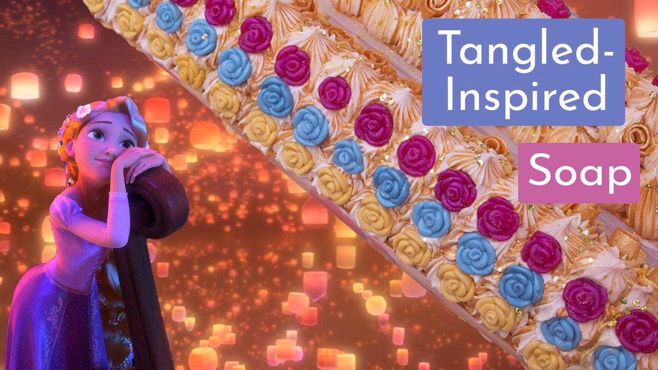 MAKING A FAN DESIGN - Tangled-Inspired Soap - Floating Lights | Royalty Soaps