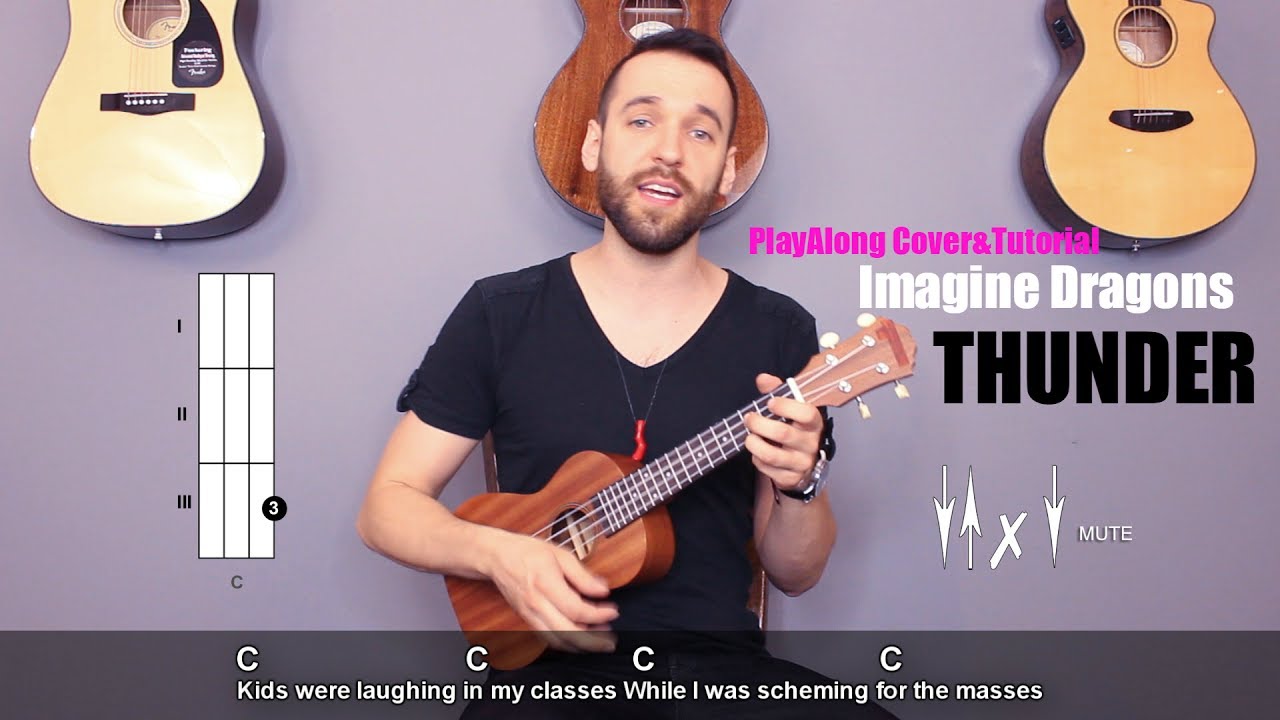 Imagine Dragons - Thunder Ukulele Cover Tutorial (lyrics|chords|MusicSheet)