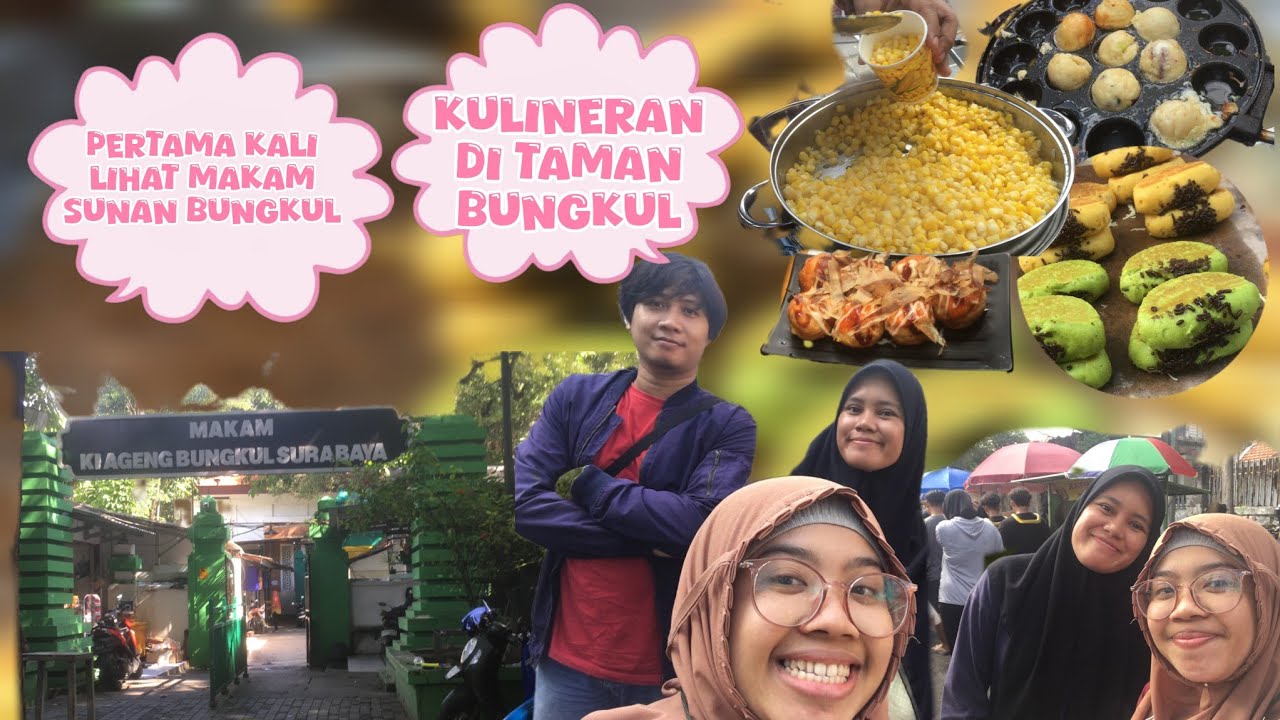 Kulineran di taman bungkul dan pertama kali lihat makam sunan bungkul