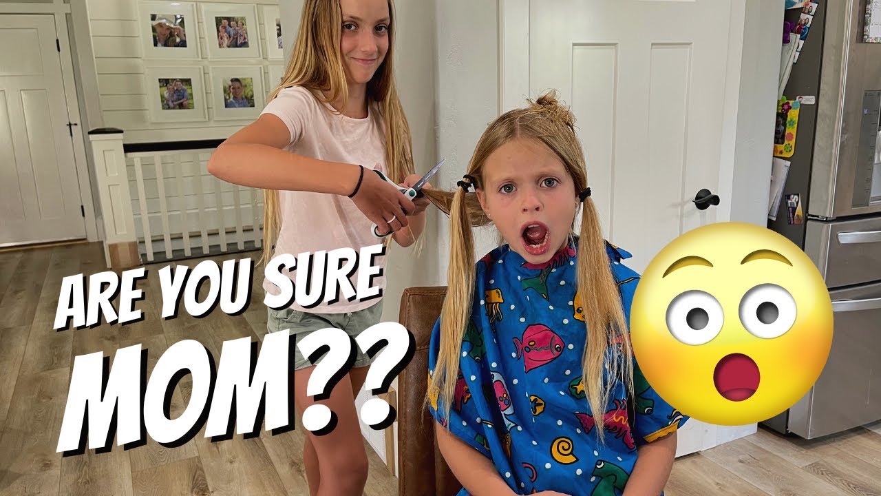 Girls Cut Hair For The First Time In Two Years 😱 | At Home Hair Cuts