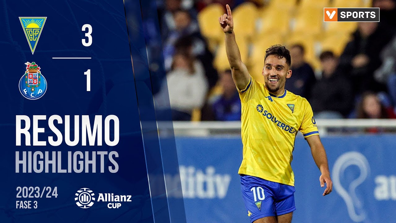 Resumo: Estoril 3-1 FC Porto (Taça da Liga 23/24 - Fase 3 - Jornada 2)