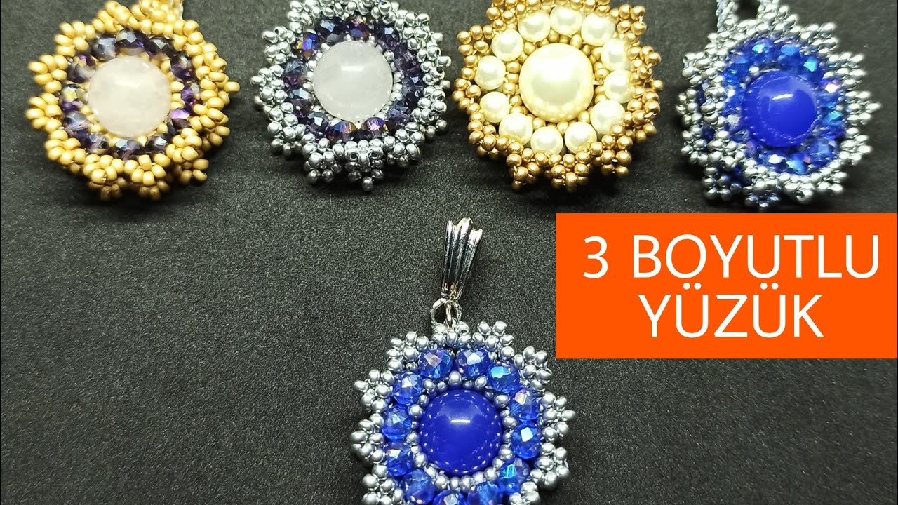 3 BOYUTLU ÇOK ŞIK YÜZÜK / KOLYE UCU YAPIMI || #DIY #tutorial  || 3D DOUGHNUT RİNG OR PENDANT