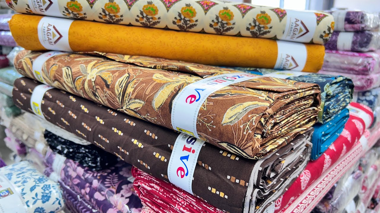 सेमी अजरख प्रिंट 🧶🔥😍! BEGETS COTTON FABRICS MANUFACTURING IN SURAT COTTON HOUSE 