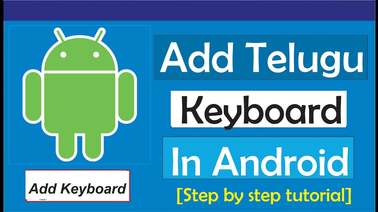 How To Add Telugu Keyboard In Android