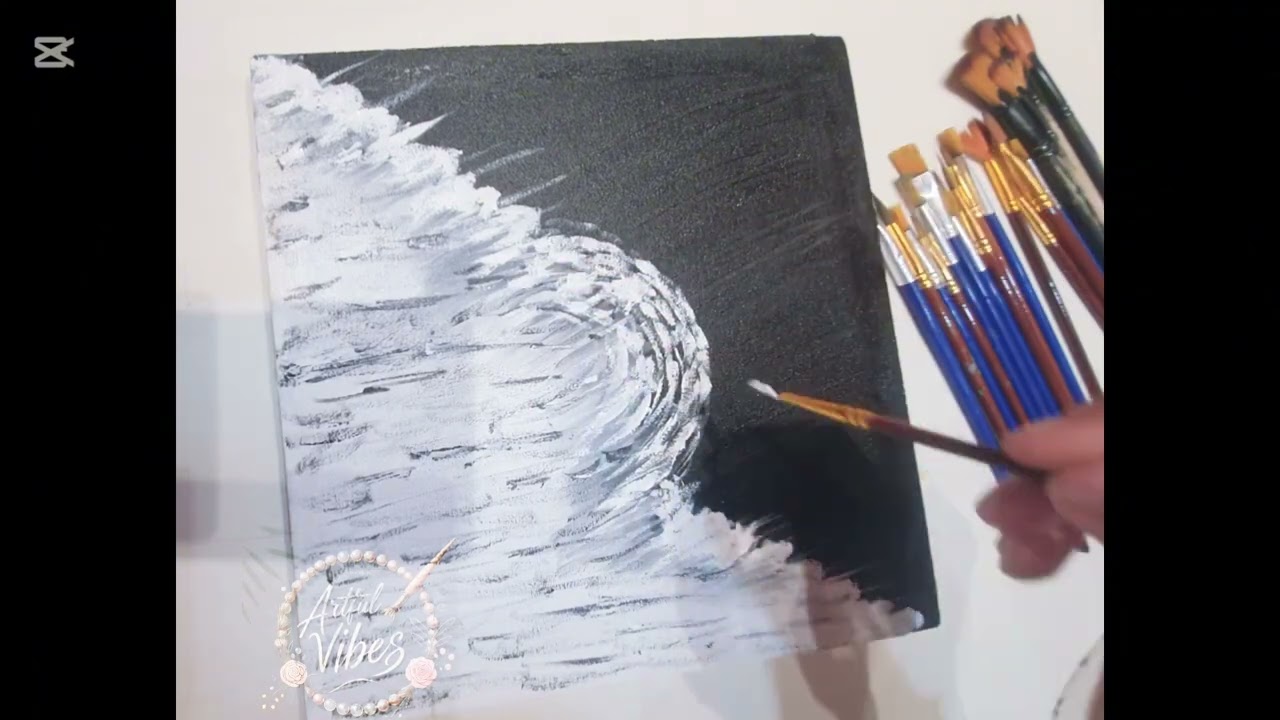 Black and white swan painting 🦢🤍🖤 Tutorial vedio.....