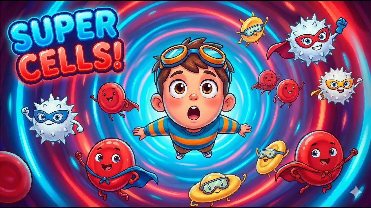 🩸 What’s Inside Your Blood?! | Amazing Blood Cells Explained for Kids! 🔬✨ #scienceforkids #biology