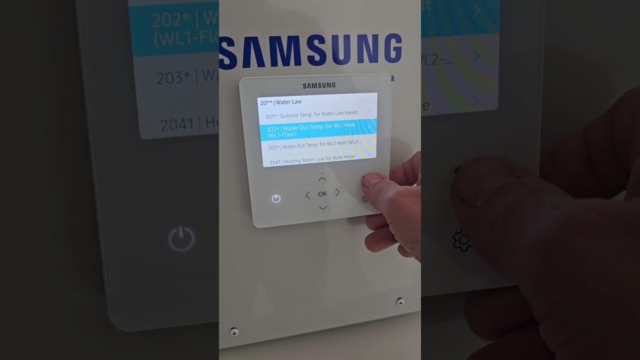 Samsung Weather Compensation adjustment.