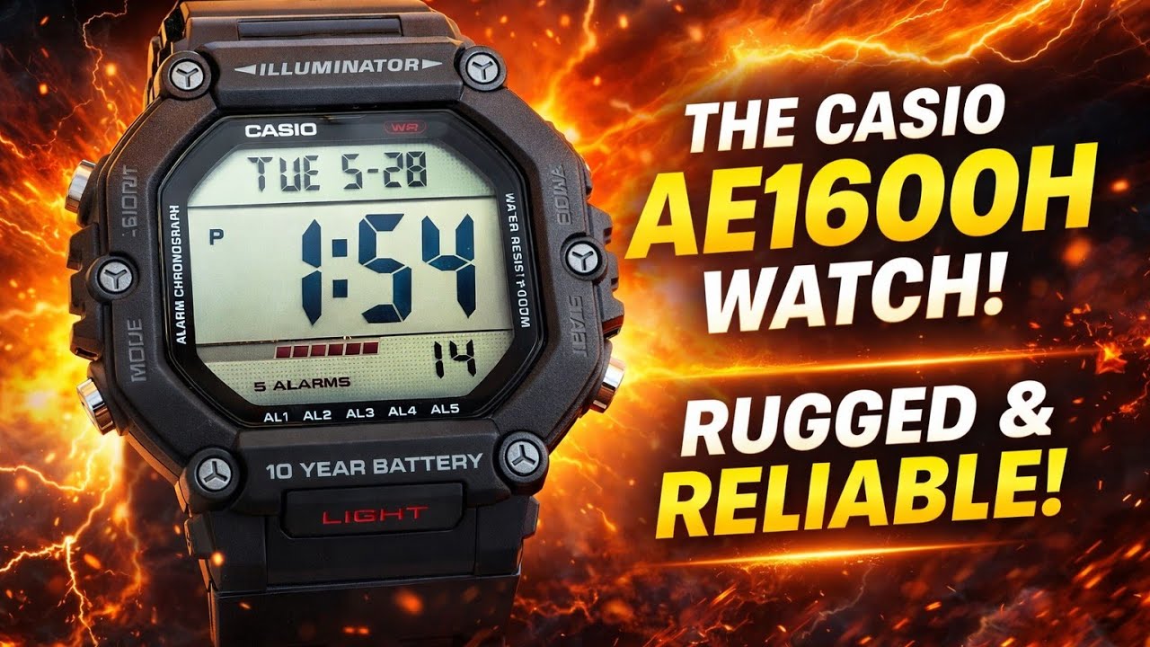 🔥 Casio AE-1600H Unboxing | Rugged Digital Watch with 10-Year Battery 🔥
