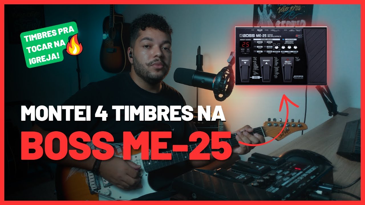 TIMBRANDO A BOSS ME-25 | MONTEI 4 TIMBRES PRA IGREJA