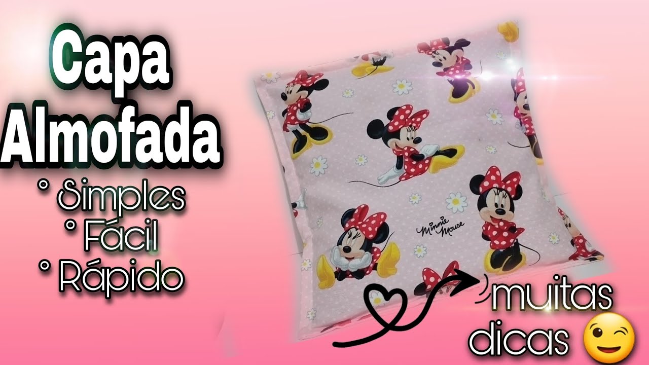 Como fazer capa de almofada de tecido / simples , fácil e rápida!!! Sem zíper !! (DIY)