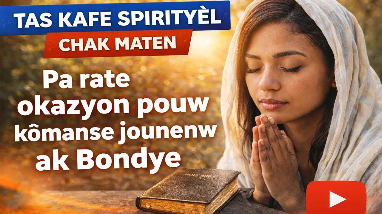TAS KAFE SPIRITYÈL ☕📖 | Pa rate okazyon pou w kòmanse jounen w ak Bondye.