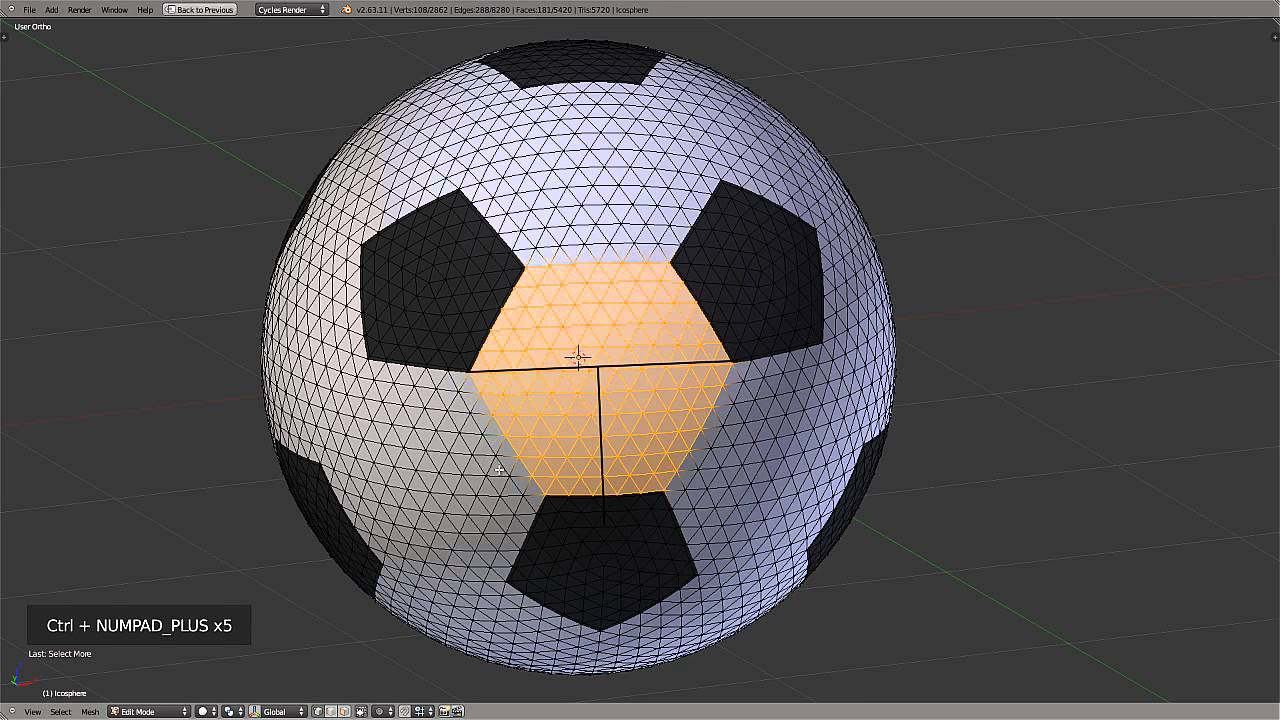 Modeling a Soccer Ball in Blender