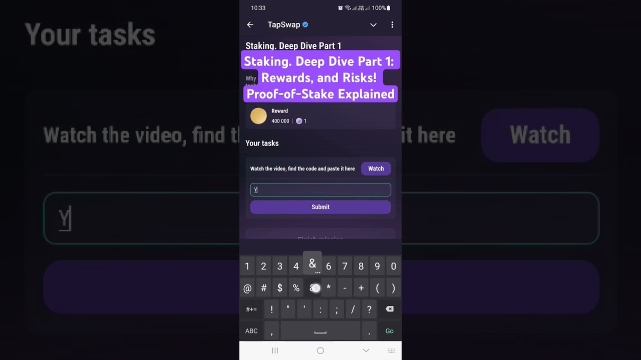 Staking. Deep Dive Part 1: Rewards, and Risks! Proof-of-Stake Explained | Code Tapswap Daily 