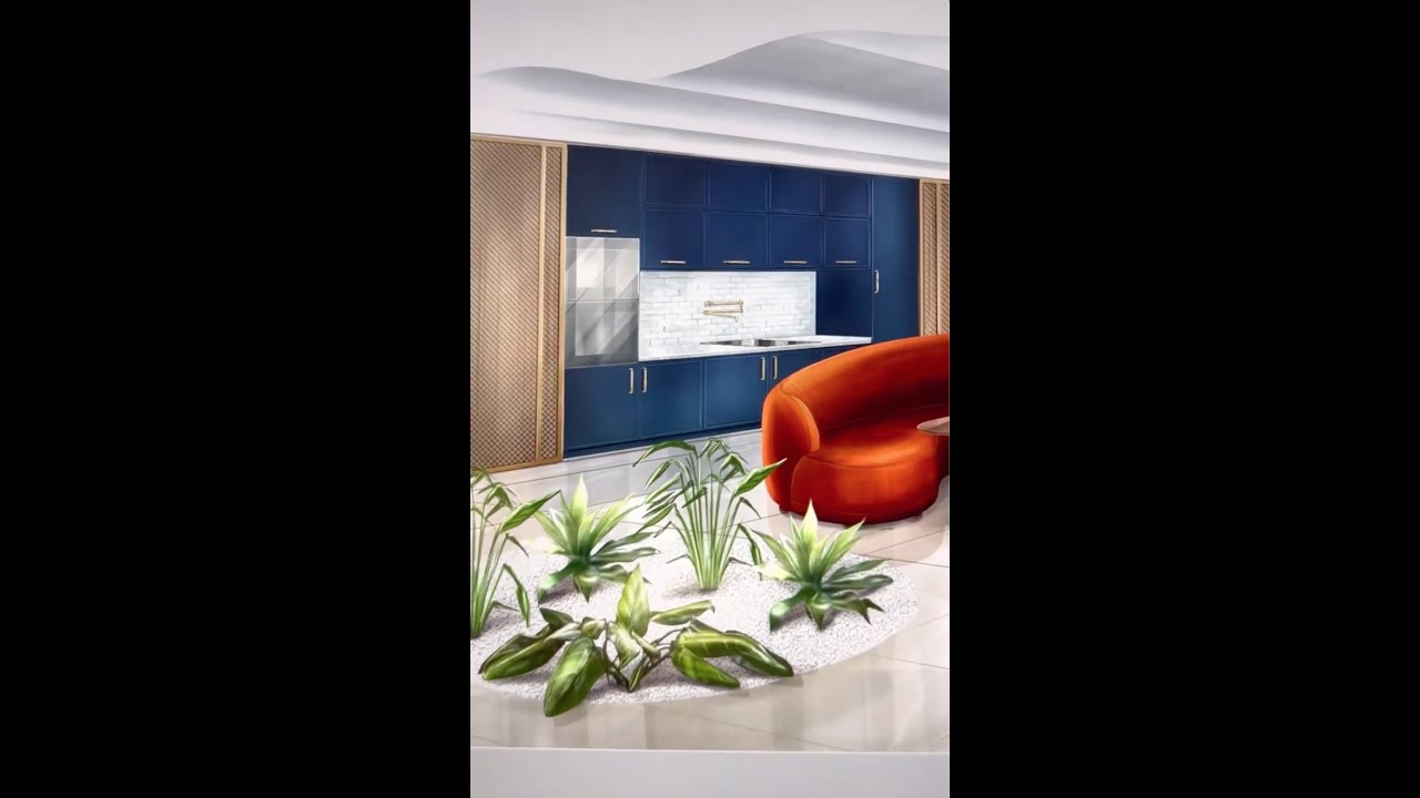 Create stunning interior sketches with Live Home 3D and Procreate (by sketch1story) 😍 #shorts
