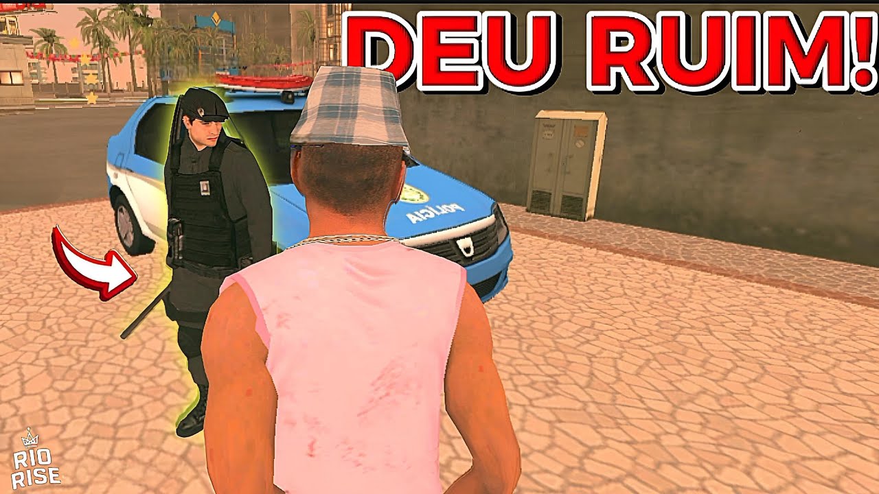 POLICIAL SE DEU RUIM 😂 NO RIO RISE) GTA RP (Andre Loko rp)