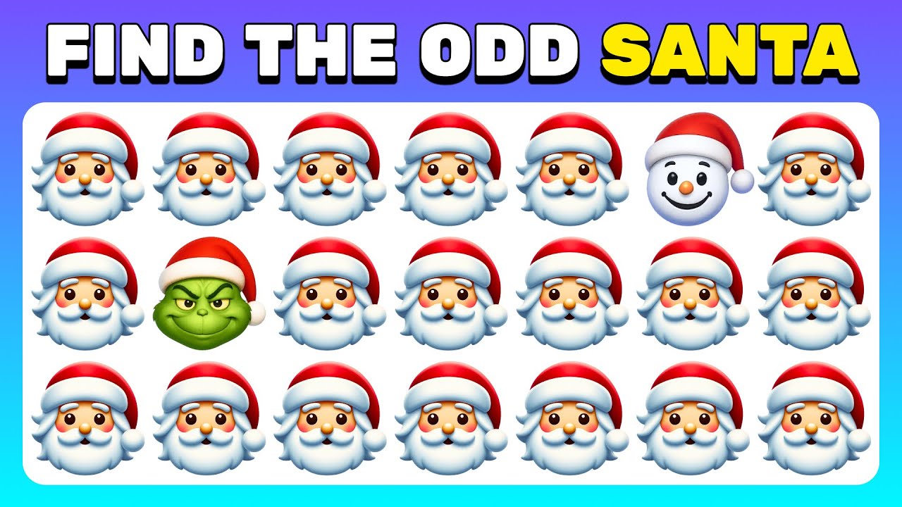 Find the ODD Emoji Out - CHRISTMAS Emoji Challenge! 🎅🎄⛄️ 35 Levels Quiz