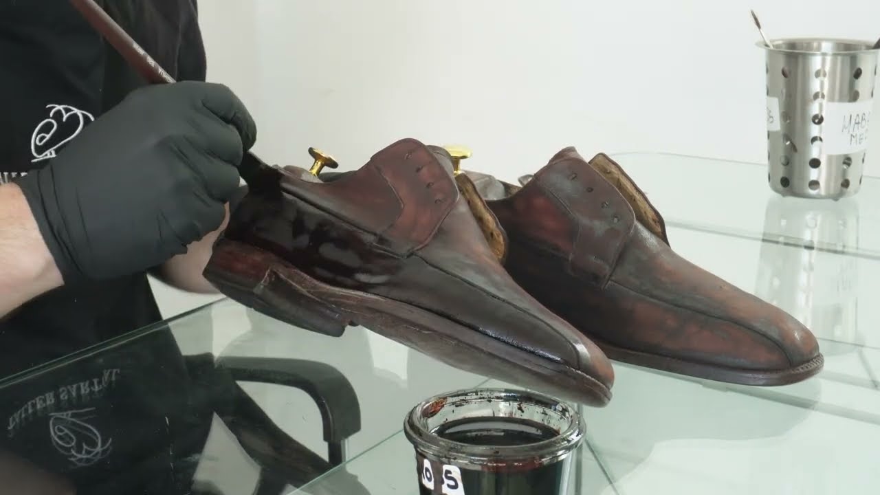 Restauración de zapatos de cuero muy dañados | Limpieza, hidratación y renovación total