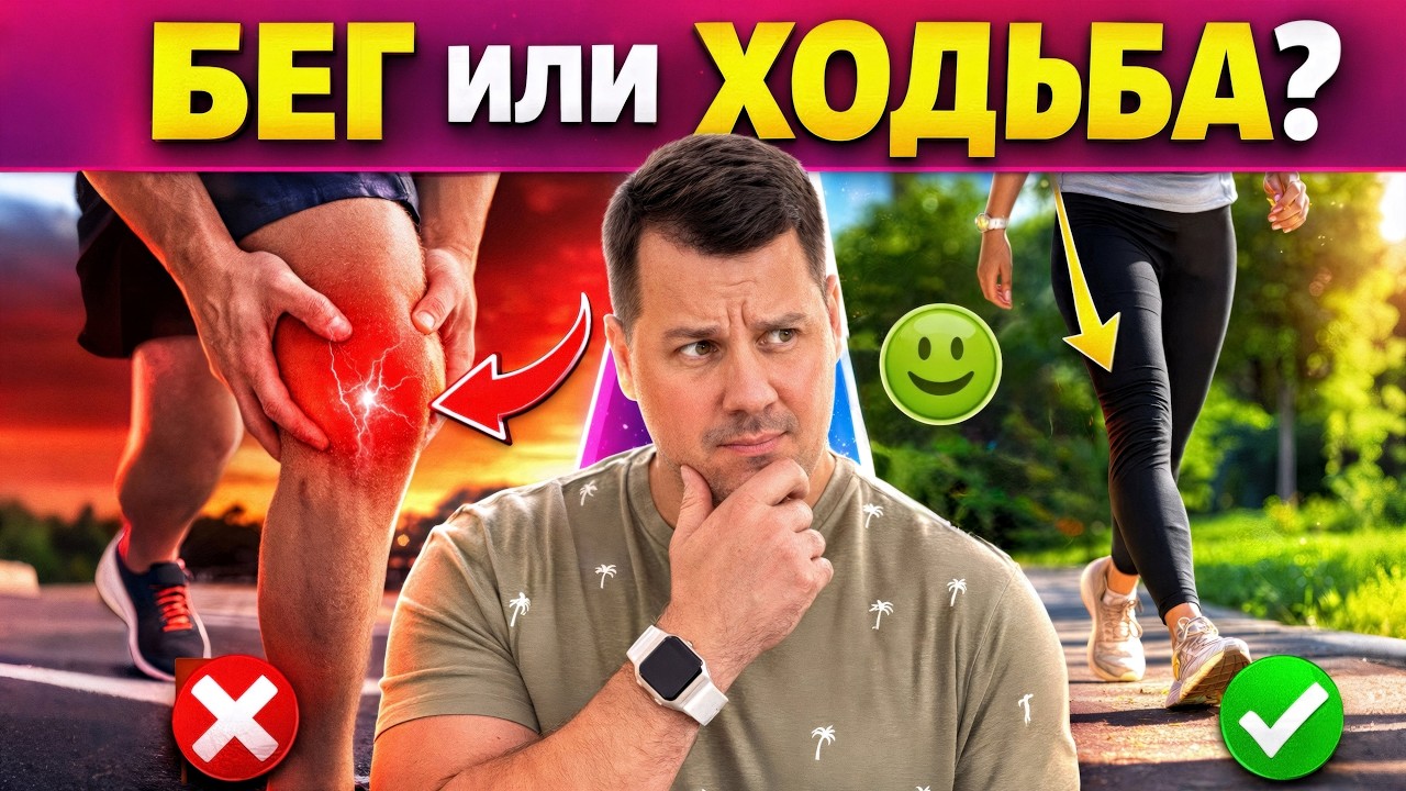 Ходьба СЖИГАЕТ ЖИР лучше бега - ходил 10000 шагов 30 дней и вот что случилось